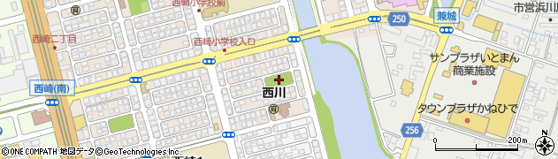 西崎こすもす児童公園周辺の地図
