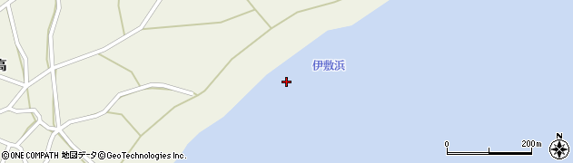 伊敷浜周辺の地図