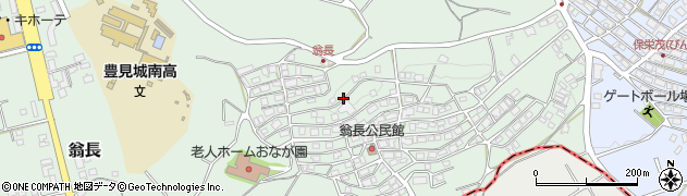 沖縄県豊見城市翁長周辺の地図