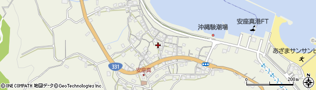 沖縄県南城市知念（安座真）周辺の地図