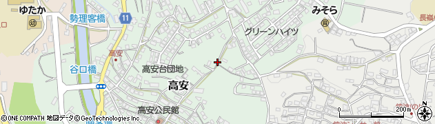 沖縄県豊見城市高安周辺の地図
