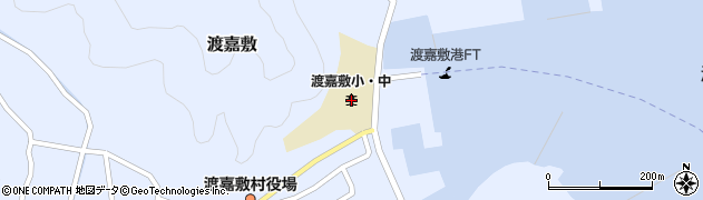 渡嘉敷村立渡嘉敷中学校周辺の地図