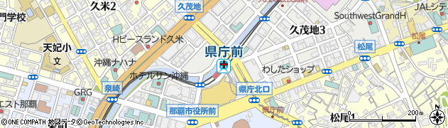 沖縄県那覇市周辺の地図