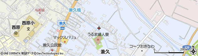 沖縄県中頭郡西原町兼久128周辺の地図