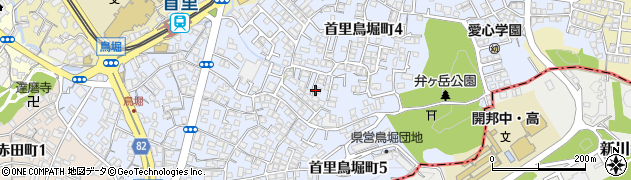 沖縄県那覇市首里鳥堀町周辺の地図
