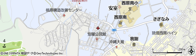 沖縄県中頭郡西原町安室周辺の地図