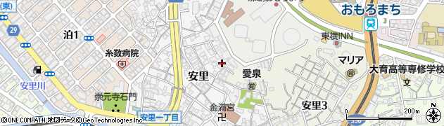 沖縄県那覇市安里周辺の地図