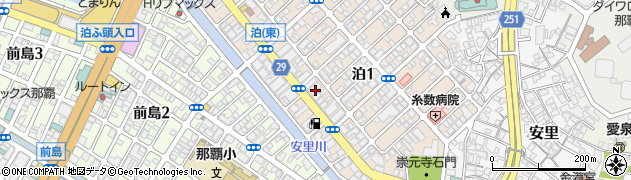 琉球銀行泊支店周辺の地図
