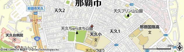 沖縄県那覇市天久周辺の地図