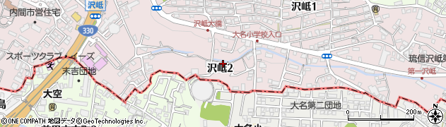 沢岻端川原東公園周辺の地図
