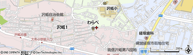 沢岻公園トイレ周辺の地図