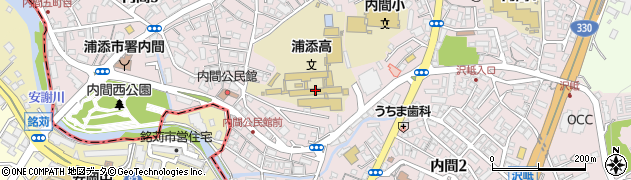 沖縄県立浦添高等学校周辺の地図