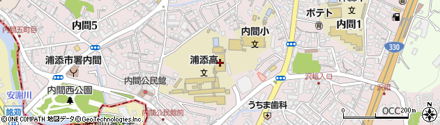沖縄県浦添市内間周辺の地図