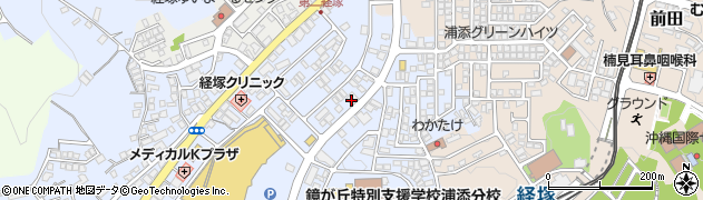沖縄県浦添市経塚895周辺の地図