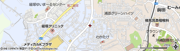 沖縄県浦添市経塚827周辺の地図