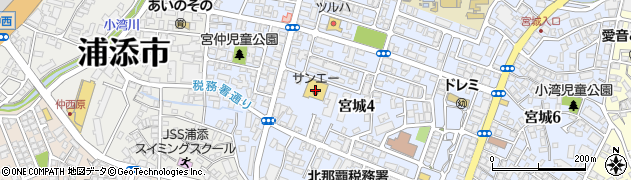 丸三ランドリーみやぎ店周辺の地図