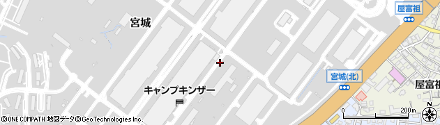 沖縄県浦添市宮城周辺の地図