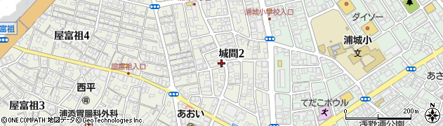 沖縄県浦添市城間2丁目周辺の地図