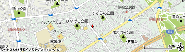浦添伊祖郵便局 ＡＴＭ周辺の地図