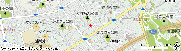 沖縄県浦添市伊祖周辺の地図