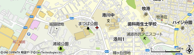 浦添港川郵便局 ＡＴＭ周辺の地図