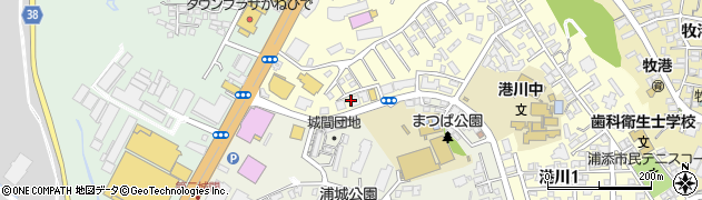 沖縄県浦添市港川2丁目2周辺の地図