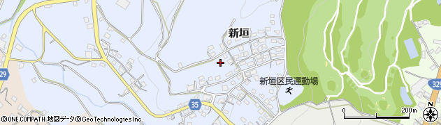 沖縄県中城村（中頭郡）新垣周辺の地図
