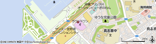 ラウンドワンスタジアム沖縄宜野湾店カラオケボックス周辺の地図