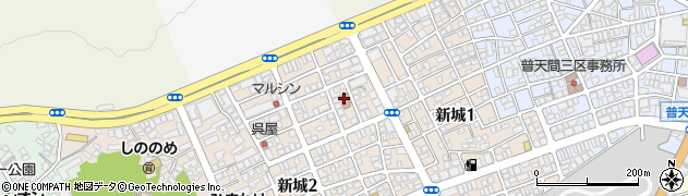 新城自治会事務所周辺の地図
