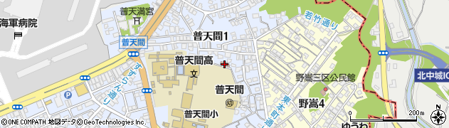 普天間一区自治会事務所周辺の地図