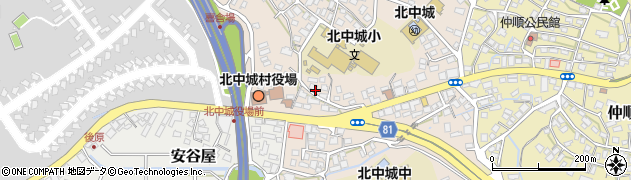 北中城音楽教室周辺の地図