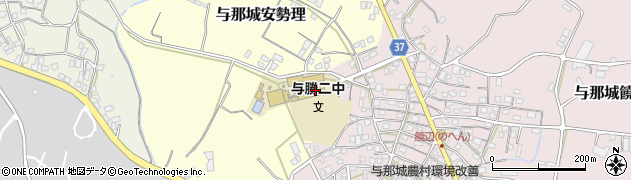 うるま市立与勝第二中学校周辺の地図