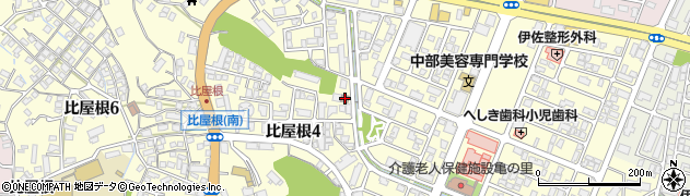 沖縄市比屋根土地区画整理組合周辺の地図