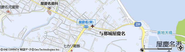 屋慶名東公園周辺の地図