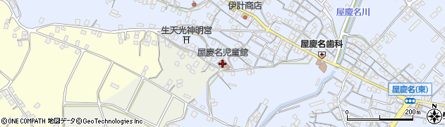 うるま市役所こども部　こども未来課・屋慶名児童館周辺の地図