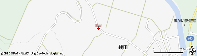 銭田周辺の地図