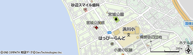 宮城区公民館周辺の地図