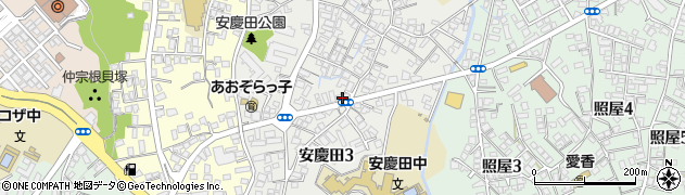 安慶田サイクル周辺の地図