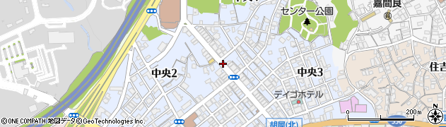 沖縄県沖縄市中央周辺の地図