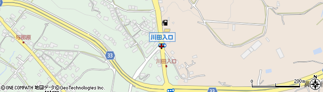 川田入口周辺の地図