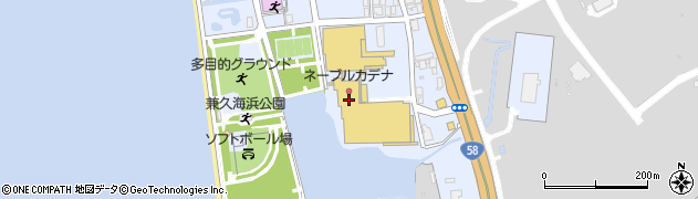 ホームセンター・タバタネーブル　嘉手納店周辺の地図