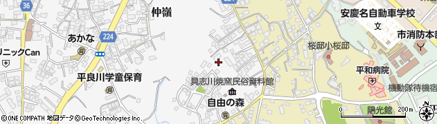 沖縄県うるま市仲嶺周辺の地図
