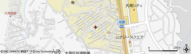 沖縄県読谷村（中頭郡）比謝周辺の地図