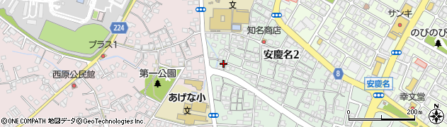 沖縄タイムス安慶名販売センター周辺の地図
