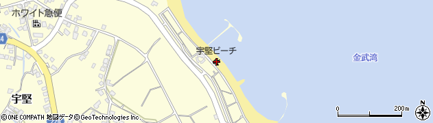 宇堅海浜公園（宇堅ビーチ）周辺の地図