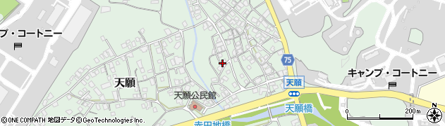 沖縄県うるま市天願周辺の地図