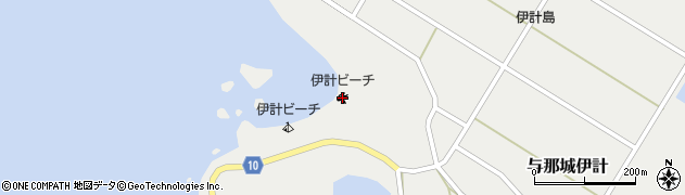 伊計ビーチ周辺の地図