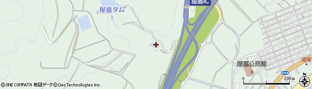 屋嘉浄水場周辺の地図