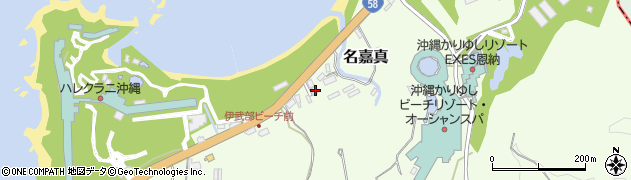沖縄県国頭郡恩納村名嘉真2206周辺の地図