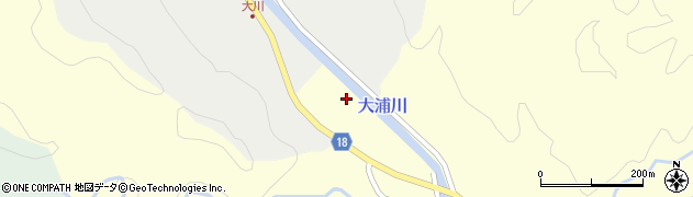 大浦川周辺の地図